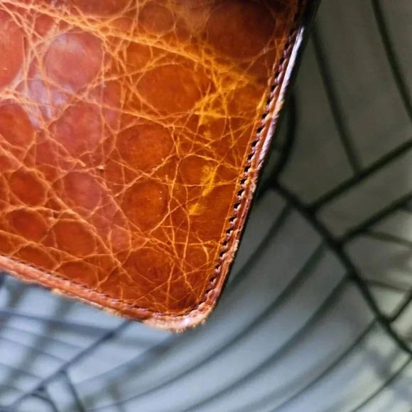 Vintage Rare Venezuelan Leather Animal Pattern Gold  Hardware Shoulder Bag - Picture 14 of 16